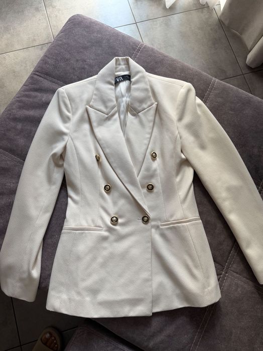 Жакет Zara білого кольору, розмір XS