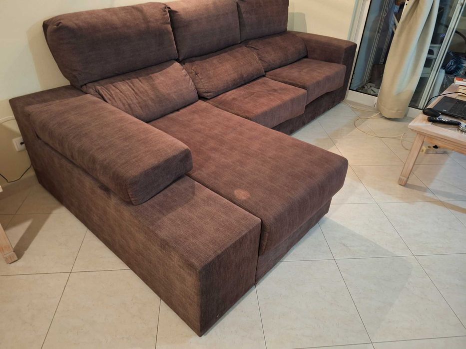 sofá chaise long em bom estado