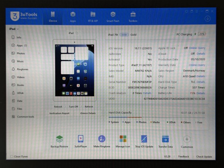 iPad 7. gen. (A2197) - 32GB - faktura VAT 23%