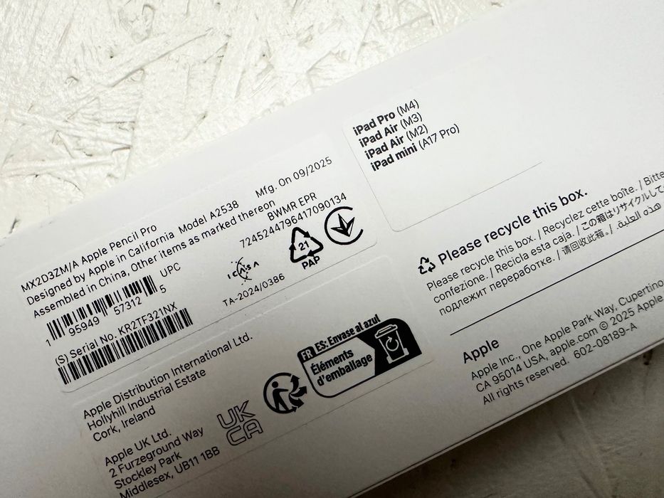 Apple Pencil Pro - rysik do tabletów iPad - nowy, gwarancja.