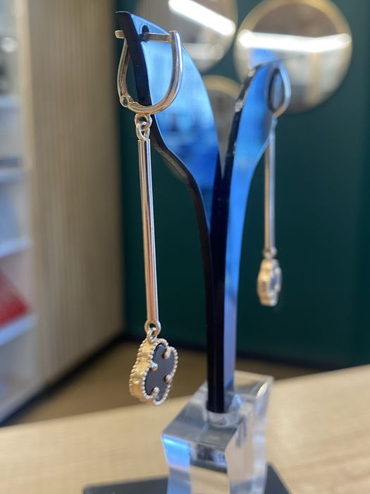 Złote długie kolczyki próba 585