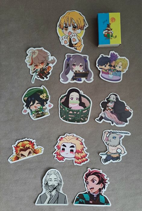 Наклейки аниме 12 шт