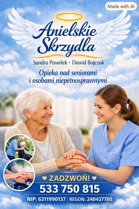 Opieka nad seniorami i osobami niepełnosprawnymi.
