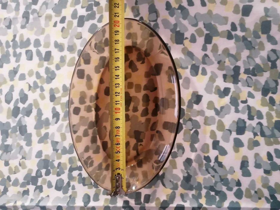 Taça e travessa em vidro