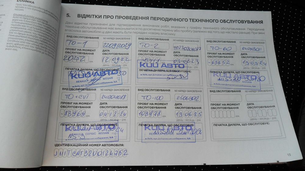 Состояние нового авто