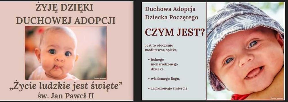 Plakaty Duchowa Adopcja, format B1, papier, 10 sztuk