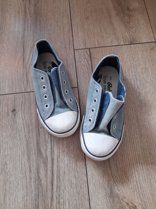 Szkolne kapcie na rzepy trampki wiosenne niebieskie rebel 29