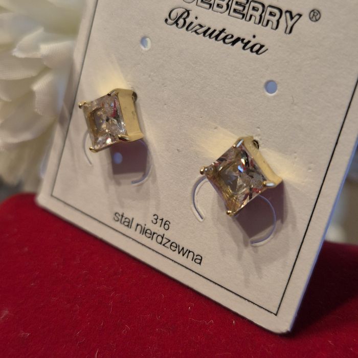 Kolczyki stal chirurgiczna Blueberry