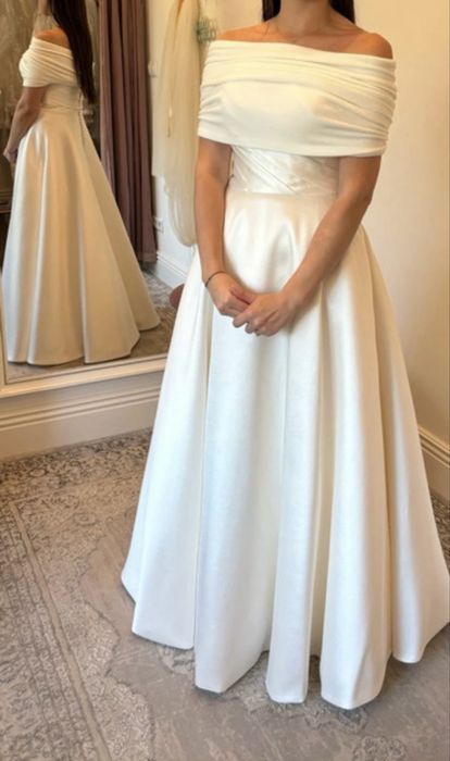 Etola ślubna nowa ivory ślub ecru narzutka