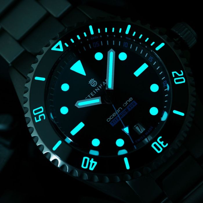 Титановий дайвер steinhart ocean one premium, годинник чоловічий