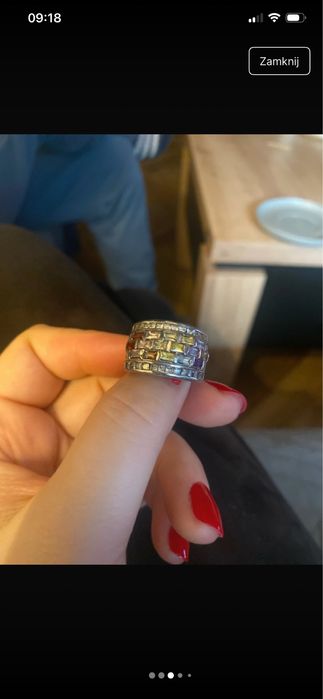 Pierścionek srebny rozmiar 17,3
