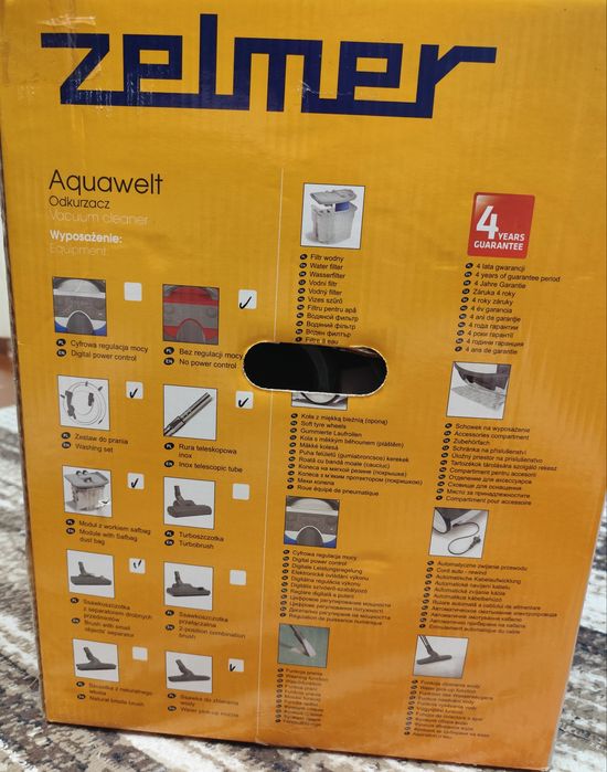 Zelmer Aquawelt Odkurzacz 1500w.