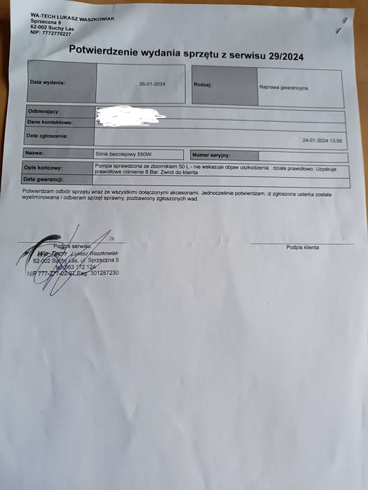 Kompresor bezolejowy sprężarka 550W 230V 8 bar 200l/min