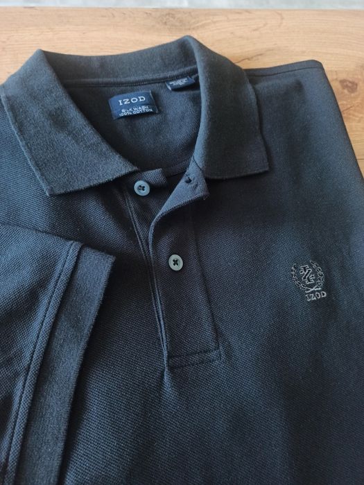 Czarne polo męskie Izod rozmiar XL