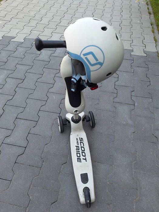 Scootandride Highwaykick 1 2w1 Jeździk i Hulajnoga + Kask Kolor Ash