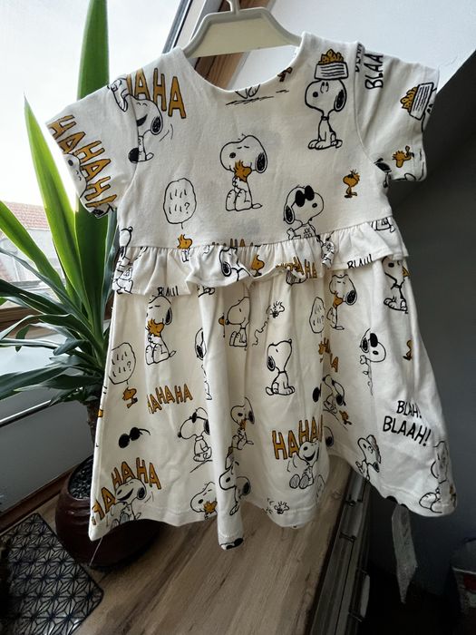 Sukienka z falbanką bawełniana M&S 74-80 , 76