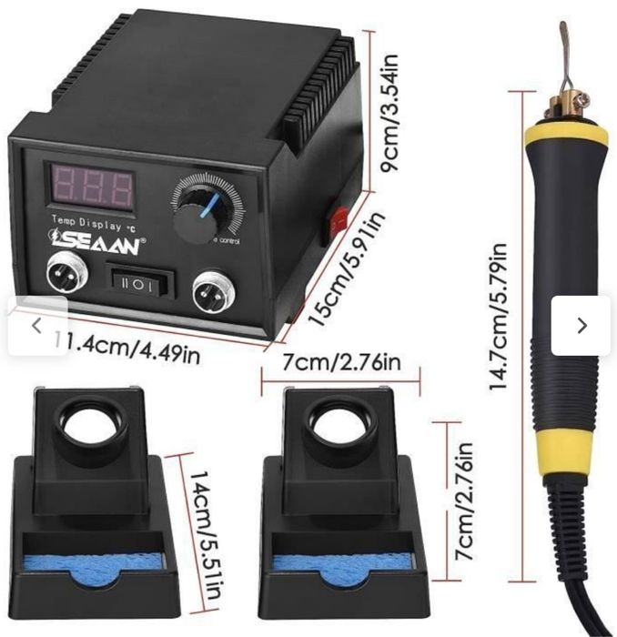 Máquina de pirografia, kit aprimorado para queima de madeira, controle de temperatura ajustável, para couro e madeira de cabaça.