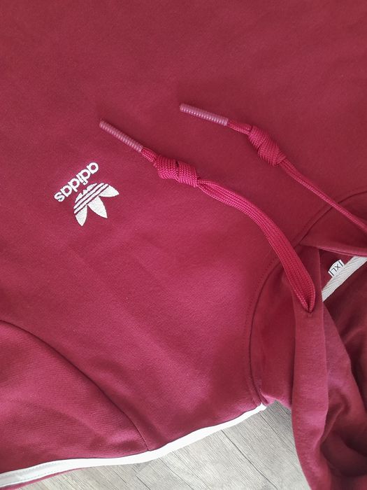 Nowa bluza kangurka Adidas M-L bordowa damska młodzieżowa