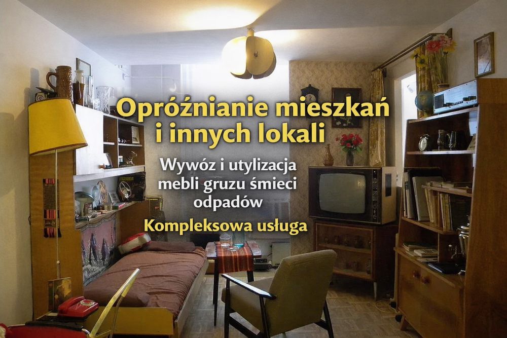 Opróżnianie Sprzątanie Czyszczenie mieszkań piwnic działki Wywóz mebli
