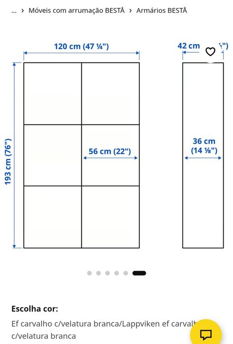 Armário alto Ikea, modelo Besta