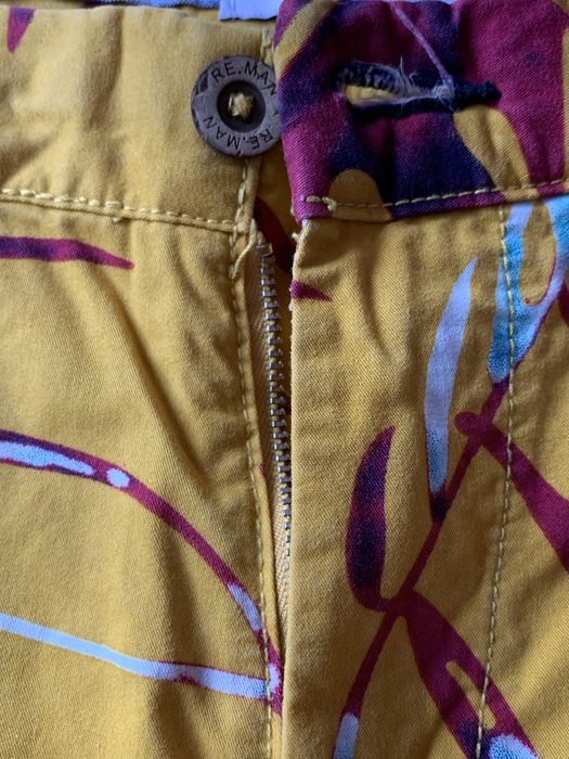 Spodenki/shorty męskie Reserved r30 żółte w liście