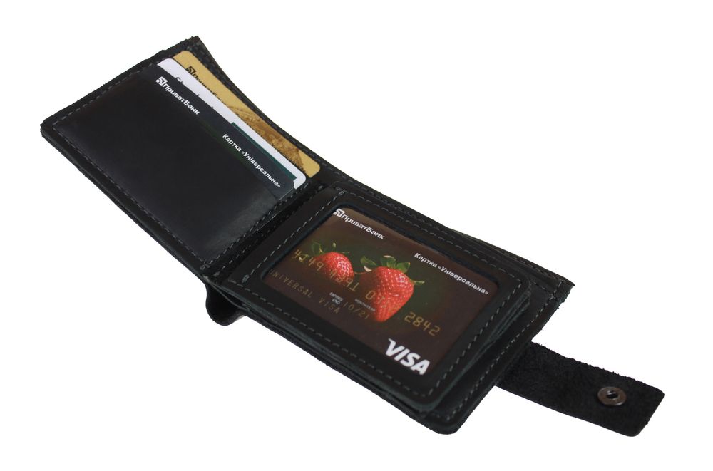 Гаманець чоловічий шкіряний маленький SULLIVAN gm6-1(10) чорний