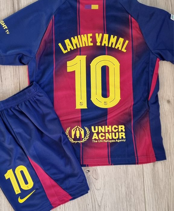Strój piłkarski fc Barcelona Yamal roz 146-152 cm