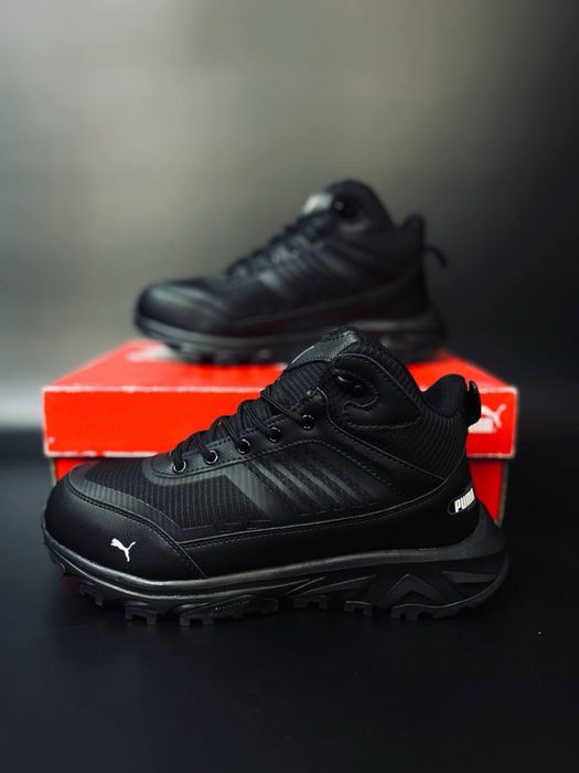 Не промокают GORE TEX ‼️Мужские зимние ботинки пума черные кожаные