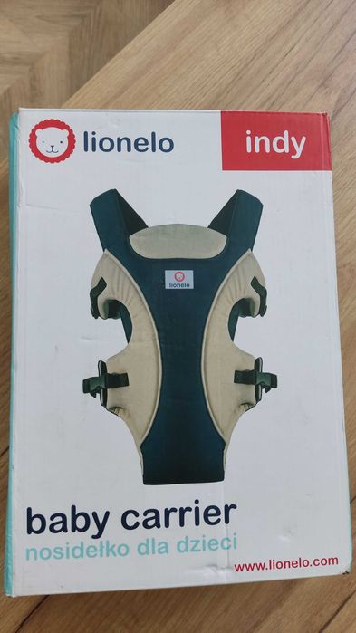 Lionelo indy beżowo granatowe nosidełko