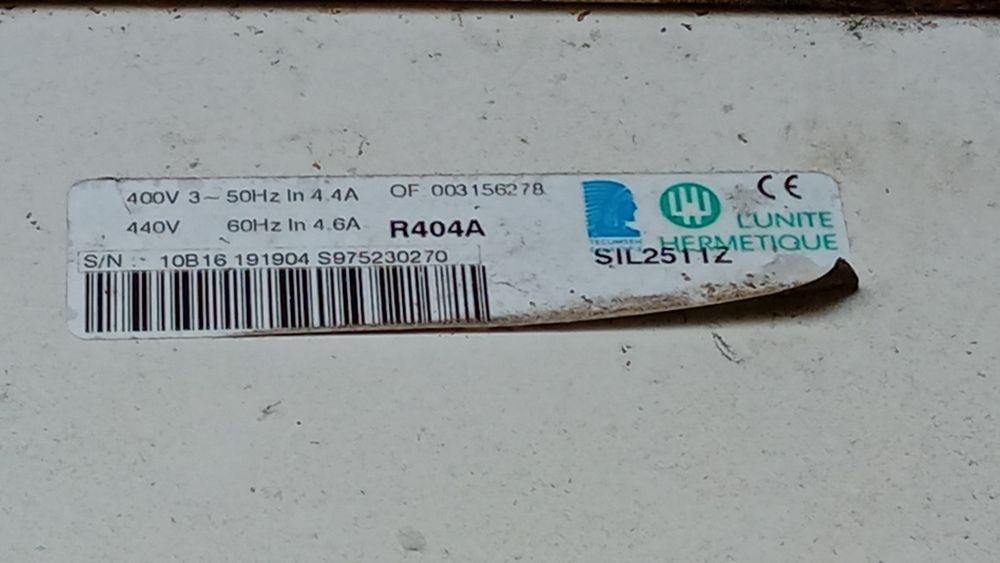 Motor de Frio Congelação para Câmara