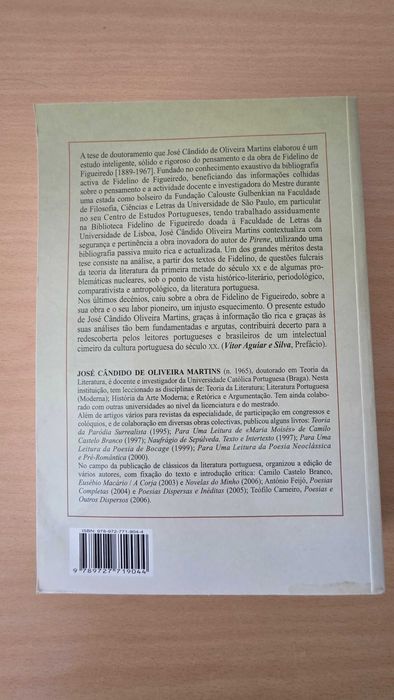 Livro "Fidelino de Figueiredo e a Crítica da Teoria Literária Positivista"