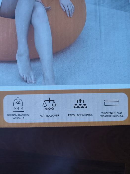 Sofá inflável NOVO com bomba de enchimento (cinzento)