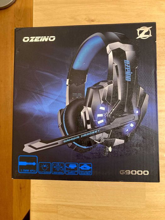 Fones Headset Gaming Ozeino G9000 (Azul) - Novo