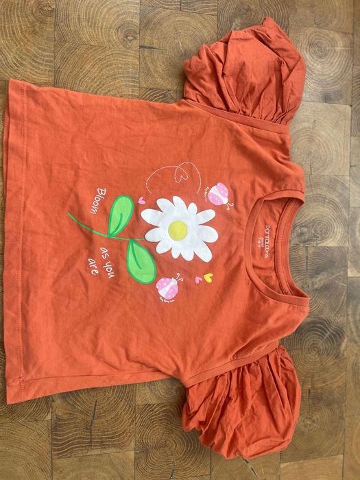 Dziewczęcy, krótki t-shirt 122-128