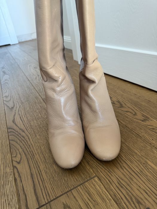 Skórzane kozaki pod kolano Zara r.41