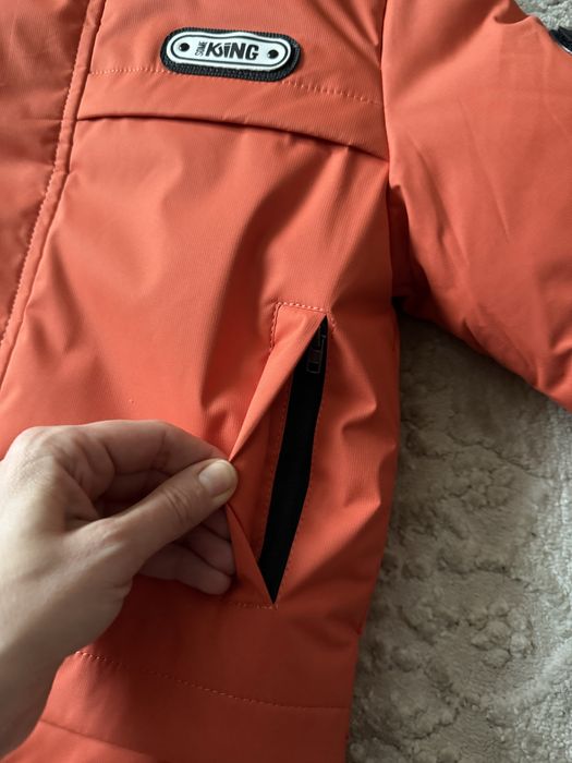 Зимова дитяча подовжена куртка на/для хлопчика 104-128 холлофайбер