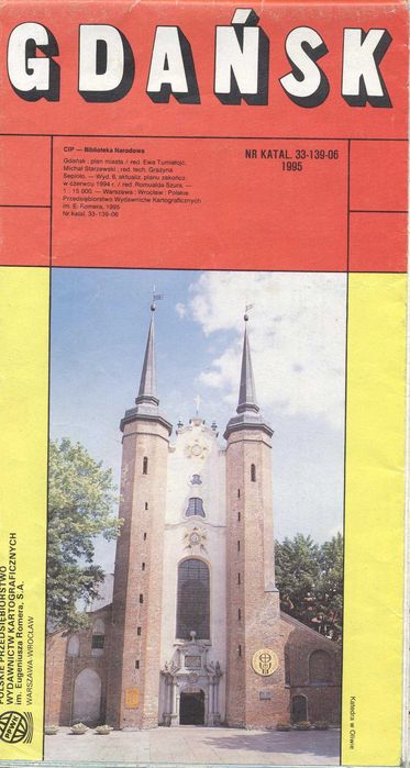 Gdańsk plan miasta 1:15.000 z roku 1995