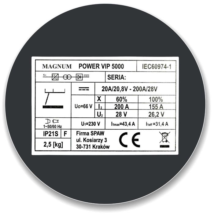 Spawarka MMA MAGNUM Power VIP 5000