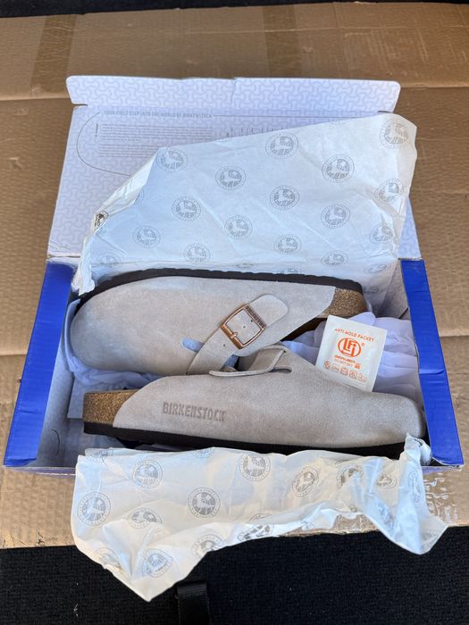 Klapki Birken Stock Boston 39 szare