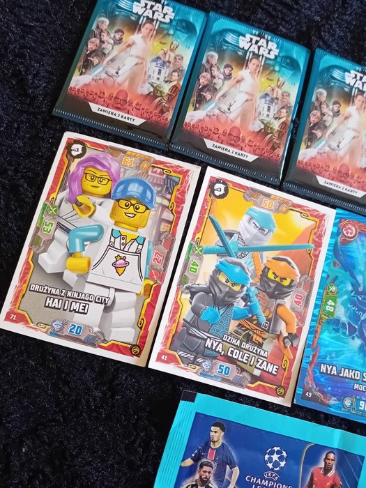 Karty kolekcjonerskie Star Wars Lego Ninjago Champions League