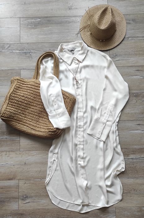H&M elegancka tunika sukienka koszulowa XL
