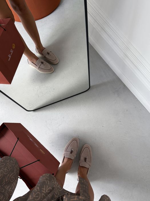 Лофери жіночі Loro Piana Beige premium