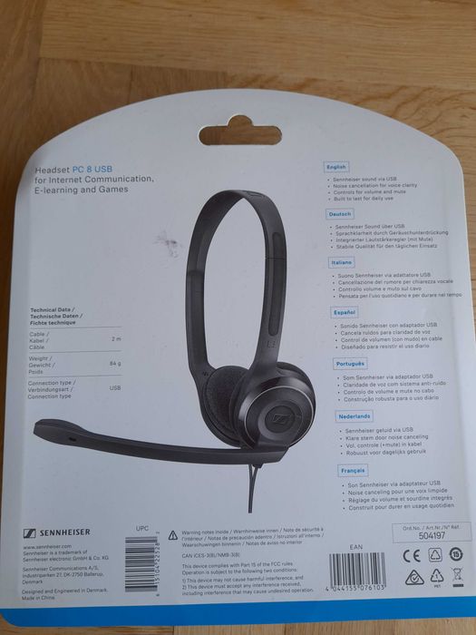Słuchawki Sennheiser PC8 USB Nowe