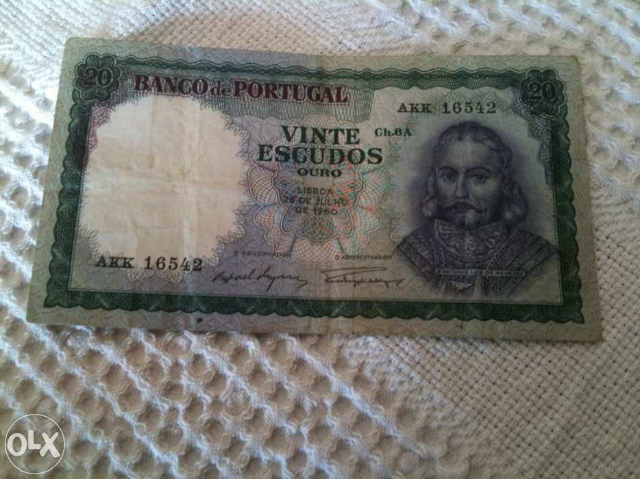 20 Escudos Antònio Luis de Menezes