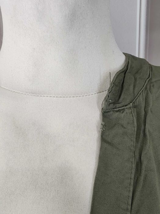 Wygodna sukienka midi khaki rozmiar ok 44/46 wiskoza