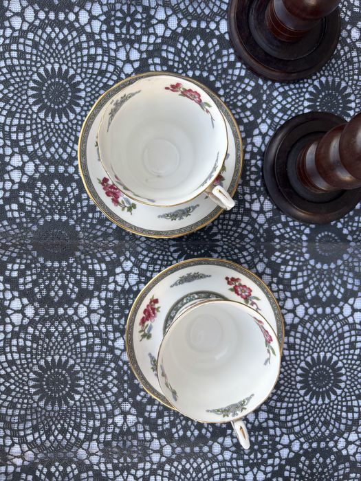 Pack de duas chavenas e pires vintage