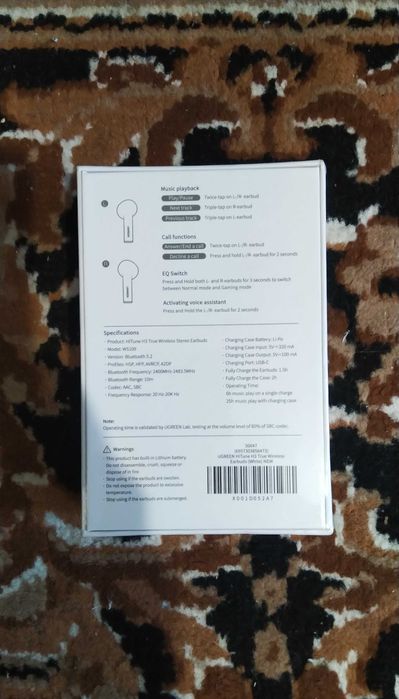 Беспроводные Bluetooth наушники Ugreen HiTune H3, X6