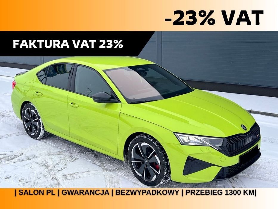 Skoda Octavia RS 265KM DSG | SALON POLSKA | gwarancja | FV23% |1300km przebiegu
