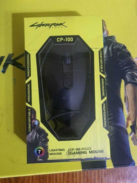 Миша комп'ютерна дротова ігрова CYBERPUNK CP100 з підсвіткою USB, 82