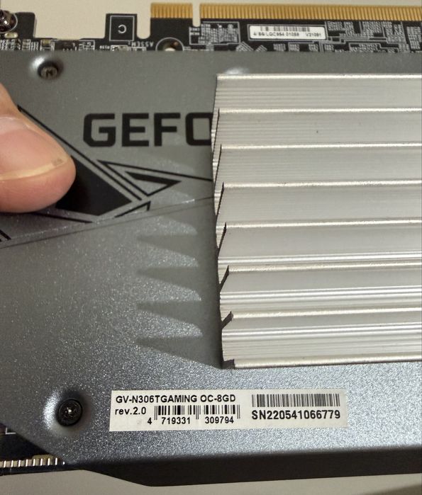 Gigabyte 3060 Ti Gaming OC - 8GB